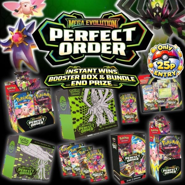 Auto Draw – Pokémon TCG: Perfect Order Instant Wins – Booster Box & Bundle End Prize