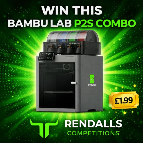🖨️ WIN A BAMBU LAB P2S COMBO 3D PRINTER – ONLY £1.99!