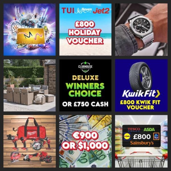 DELUXE Winners Choice OR £750 Cash