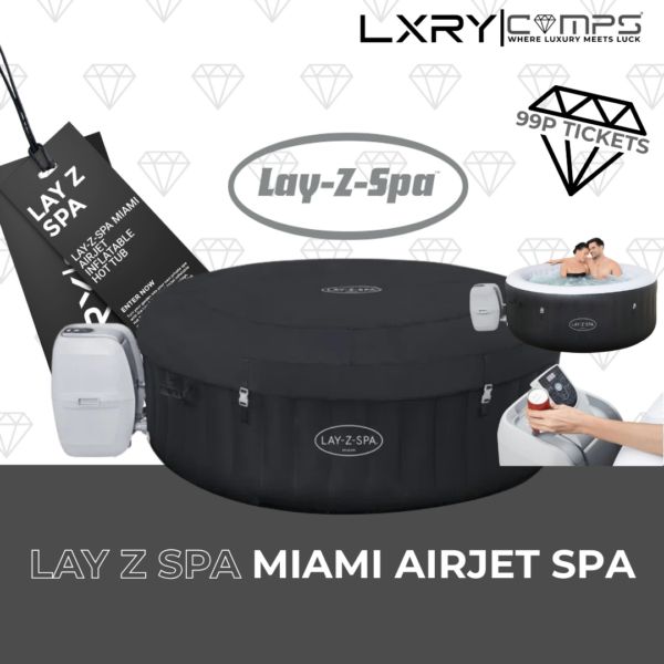 Lay-Z-Spa Miami AirJet Inflatable Hot Tub + Instant Wins