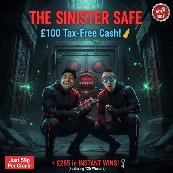 The Sinister Safe: £100 End Prize + £265 in Instant Wins! 🗝️