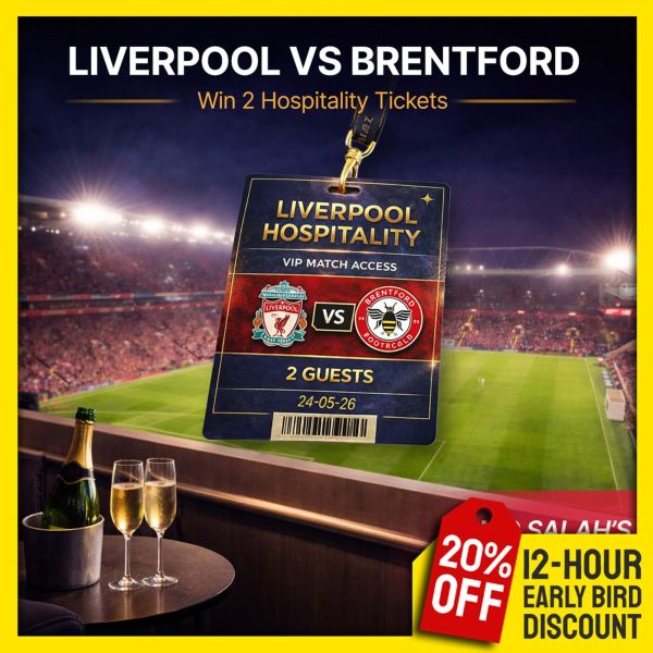 2x Hospitality Tickets to Liverpool vs Brentford!
