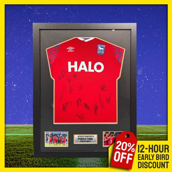 Squad Signed & Framed 25/26 Ipswich Away Shirt!