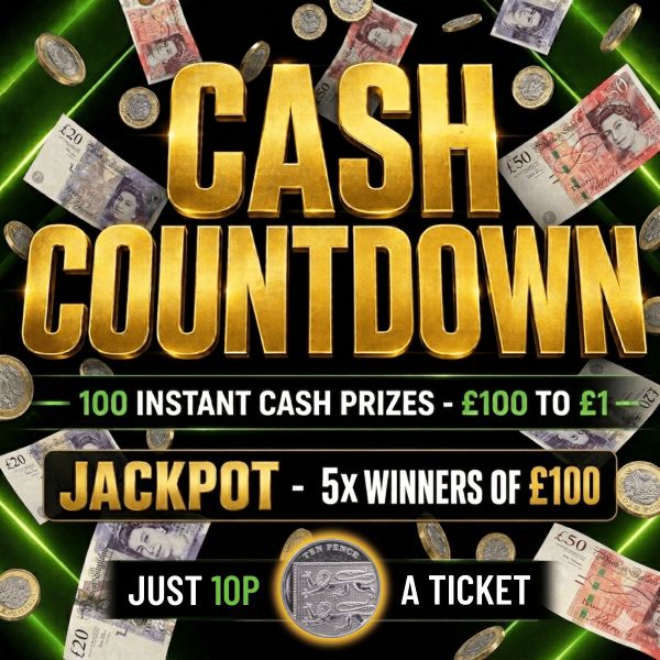 Cash Countdown – 5 Winners of £100