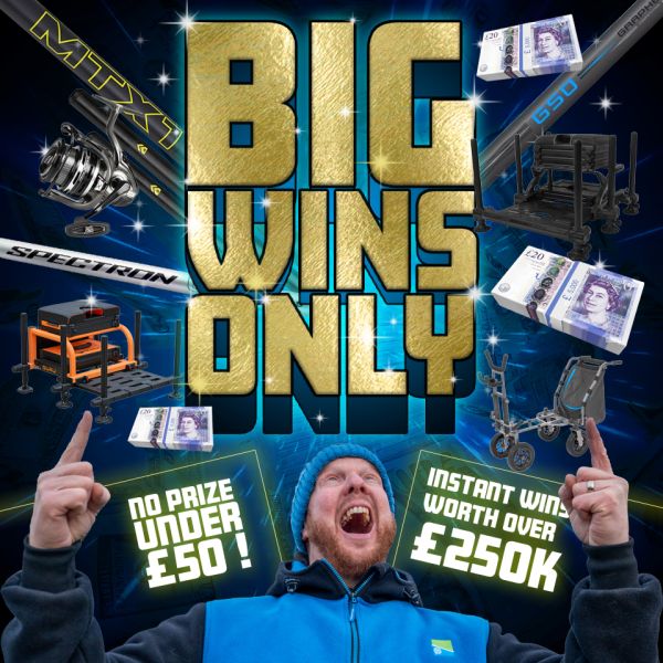 BIG WINS ONLY! 2,000 INSTANT WINS WORTH £250,000 – NO PRIZES UNDER £50! Preston Superium X95 16m Pole End Prize