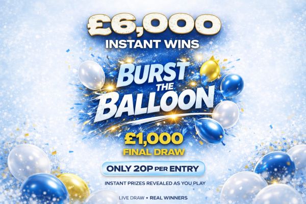 £6,000 Instant Wins - Burst The Balloon