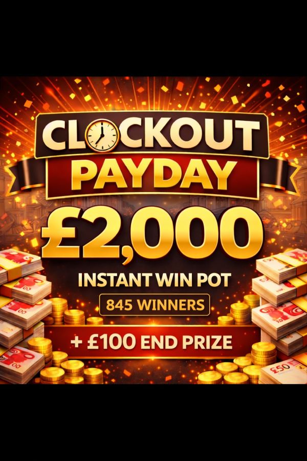 £2,000 INSTANT WIN + £100 CASH DRAW