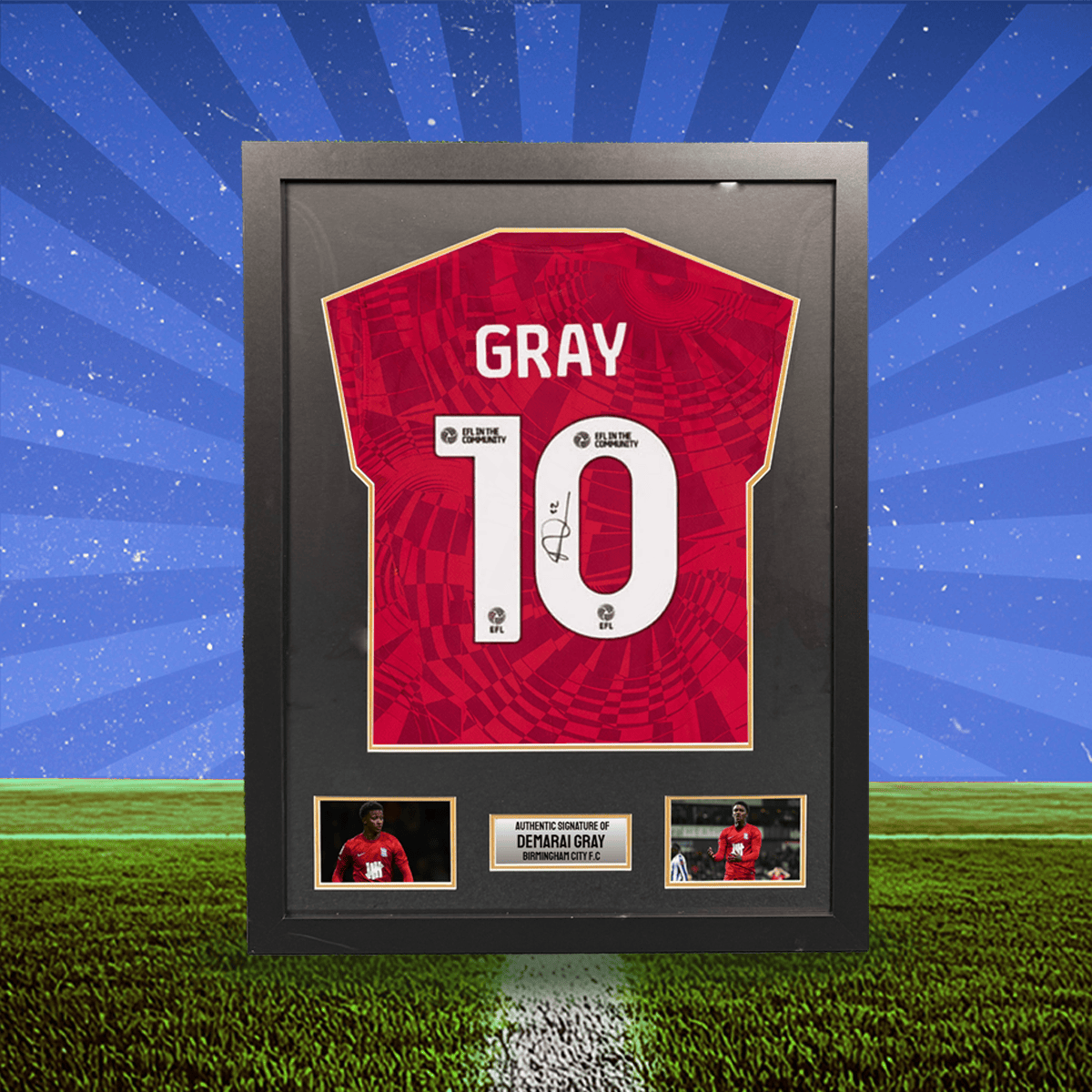 Birmingham Competition! Win this Demarai Gray signed & Framed Birmingham Third Shirt!