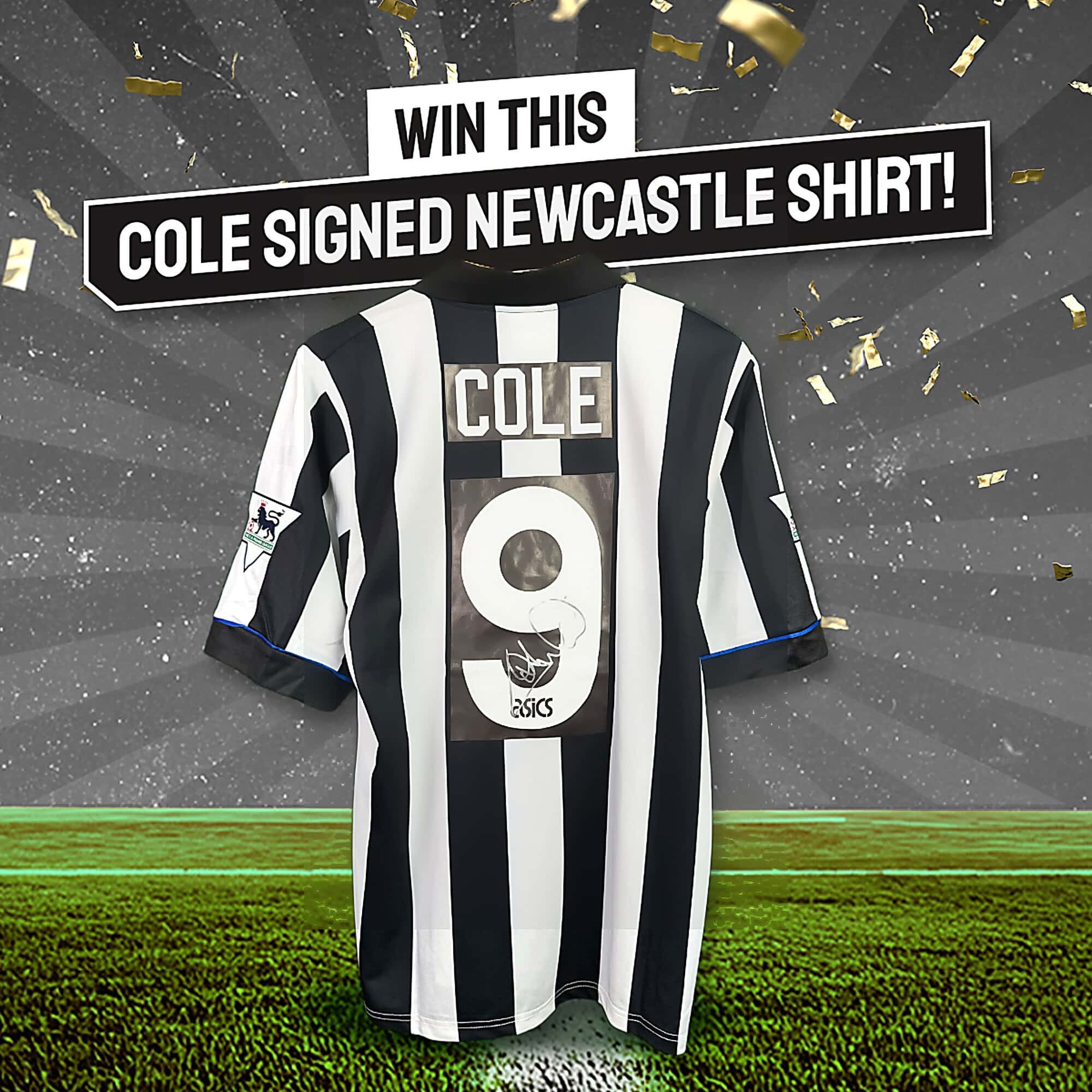 Newcastle Competition! Win this Andy Cole signed Newcastle shirt!