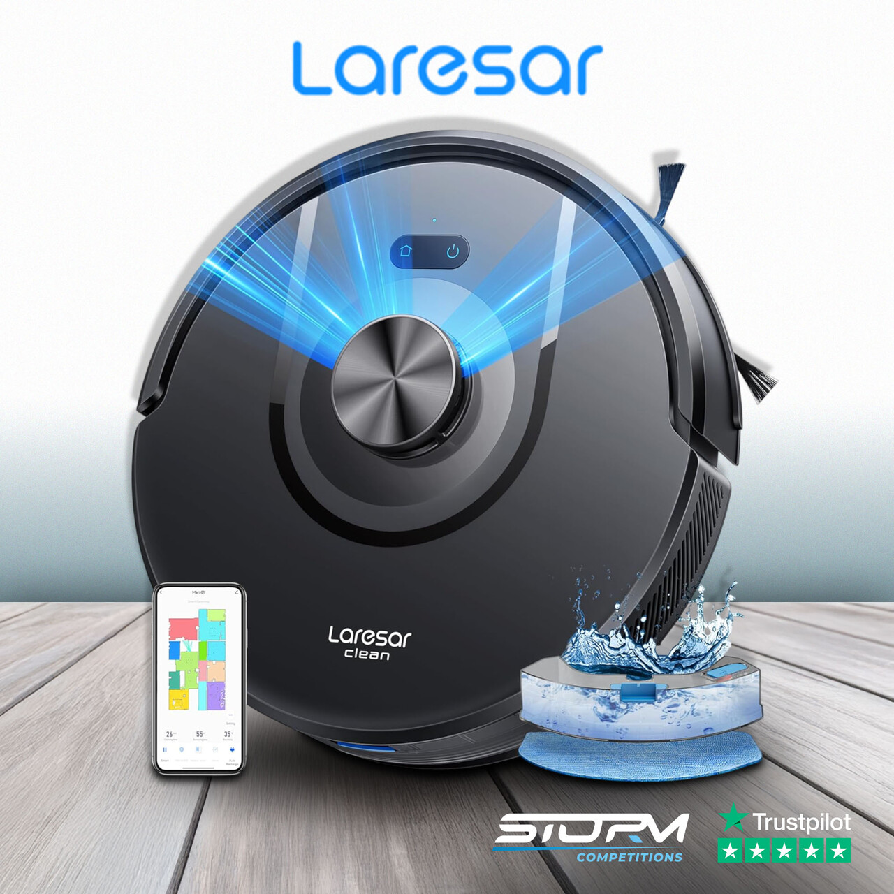 Laresar Clean Robot Vacuum and Mop