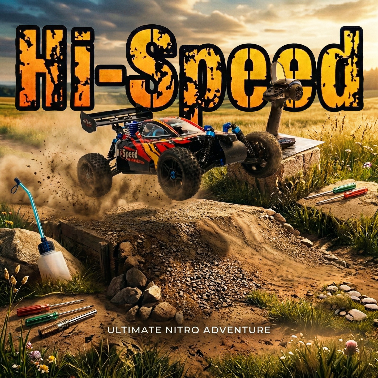 PETROL NITRO RC CAR BUGGY – STARTER KIT!