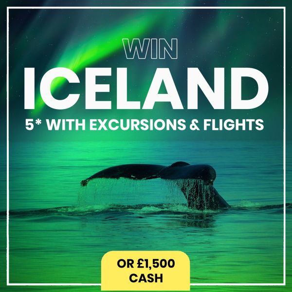 Iceland 5*  Experience with Excursions OR £1500 CASH! Limited entries!