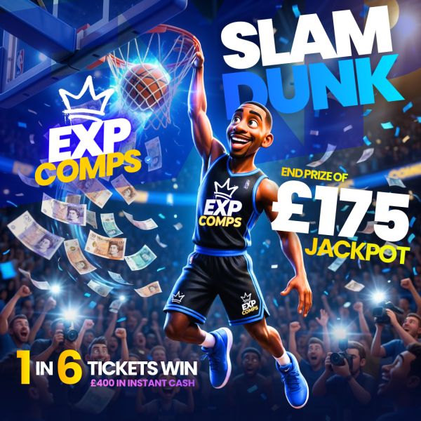 Slam Dunk Instant Win – 1 in 6 wins – £175 end prize!