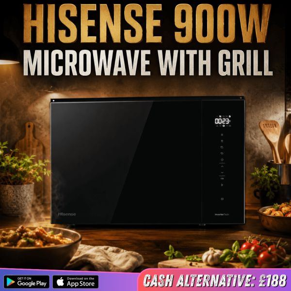 HISENSE 900W MICROWAVE WITH GRILL