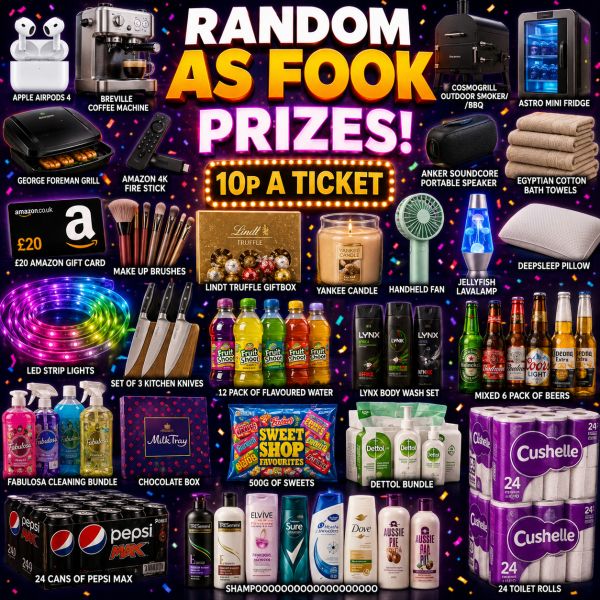 RANDOM AS FOOOOOOOK INSTANT WINS V2 – 10P PER TICKET – £100 MAIN PRIZE