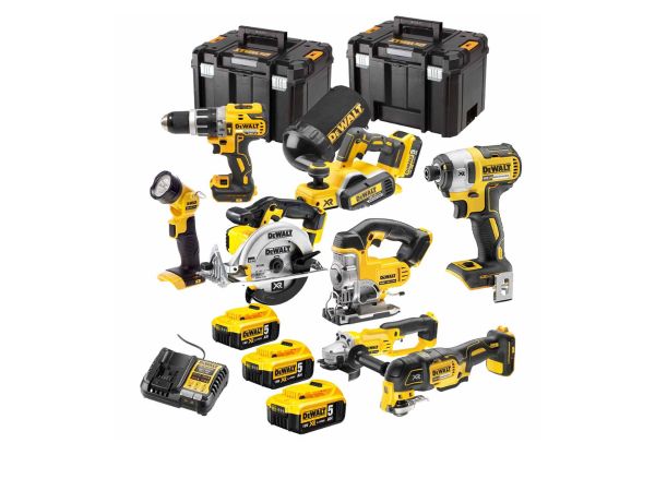DeWalt TDKIT8 XR 18V 8 Piece Kit with 3x 5.0Ah Batteries - Auto Draw - 28th April