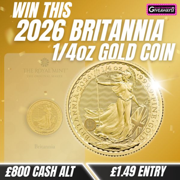 2026 1/4oz Gold Britannia Coin or £800 Cash alt