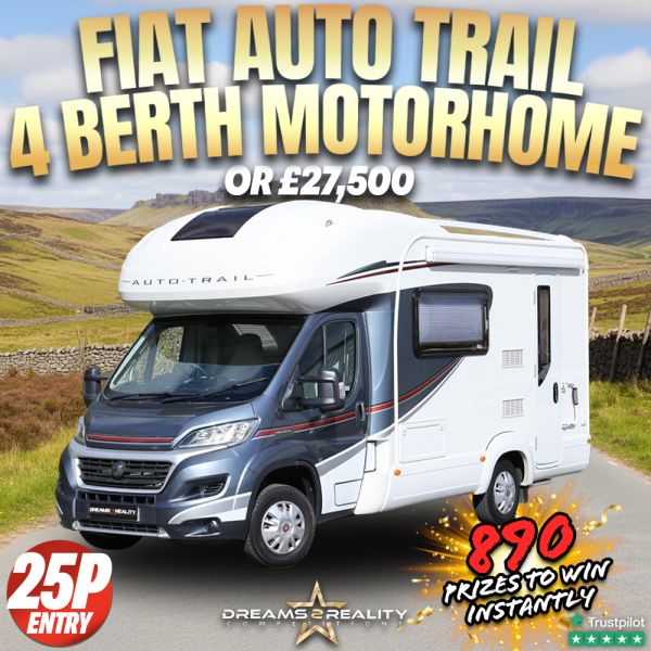 Fiat Auto Trail Motorhome or £27,500 | 890 Prizes To Win Instantly!