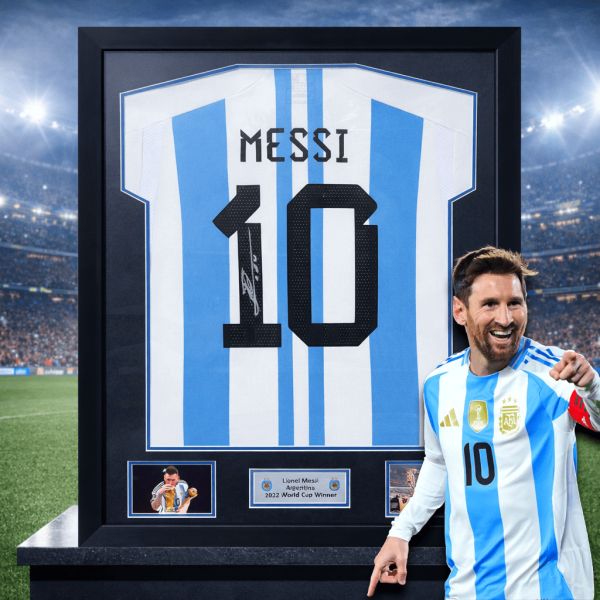 Lionel MESSI Signed & Framed Argentina Shirt – SUPER RARE!