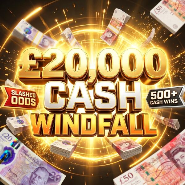 £20K CASH WINDFALL! **MARGIN SLASHED- x1.5 VALUE & PURE CASH** – £500 END PRIZE!