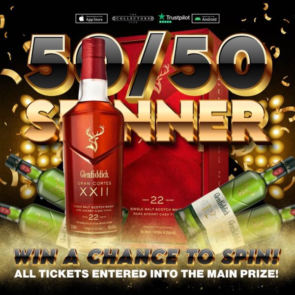 WIN THE GLENFIDDICH GRAND CORTES! PLUS 50/50 WIN SPINS!