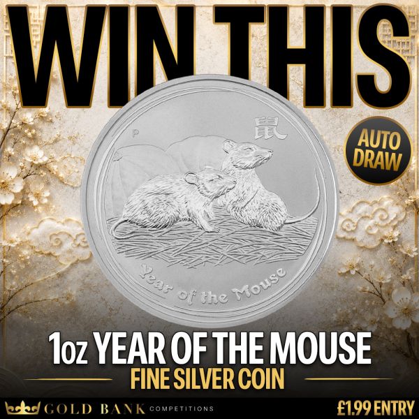 WIN THIS 1oz YEAR OF THE MOUSE FINE SILVER COIN – AUTO DRAW