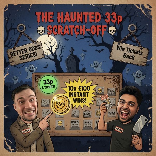 💀 THE HAUNTED 33p SCRATCH-OFF  | Only 33p! | 10x £100 INSTANT WINS | £100 End Prize💀