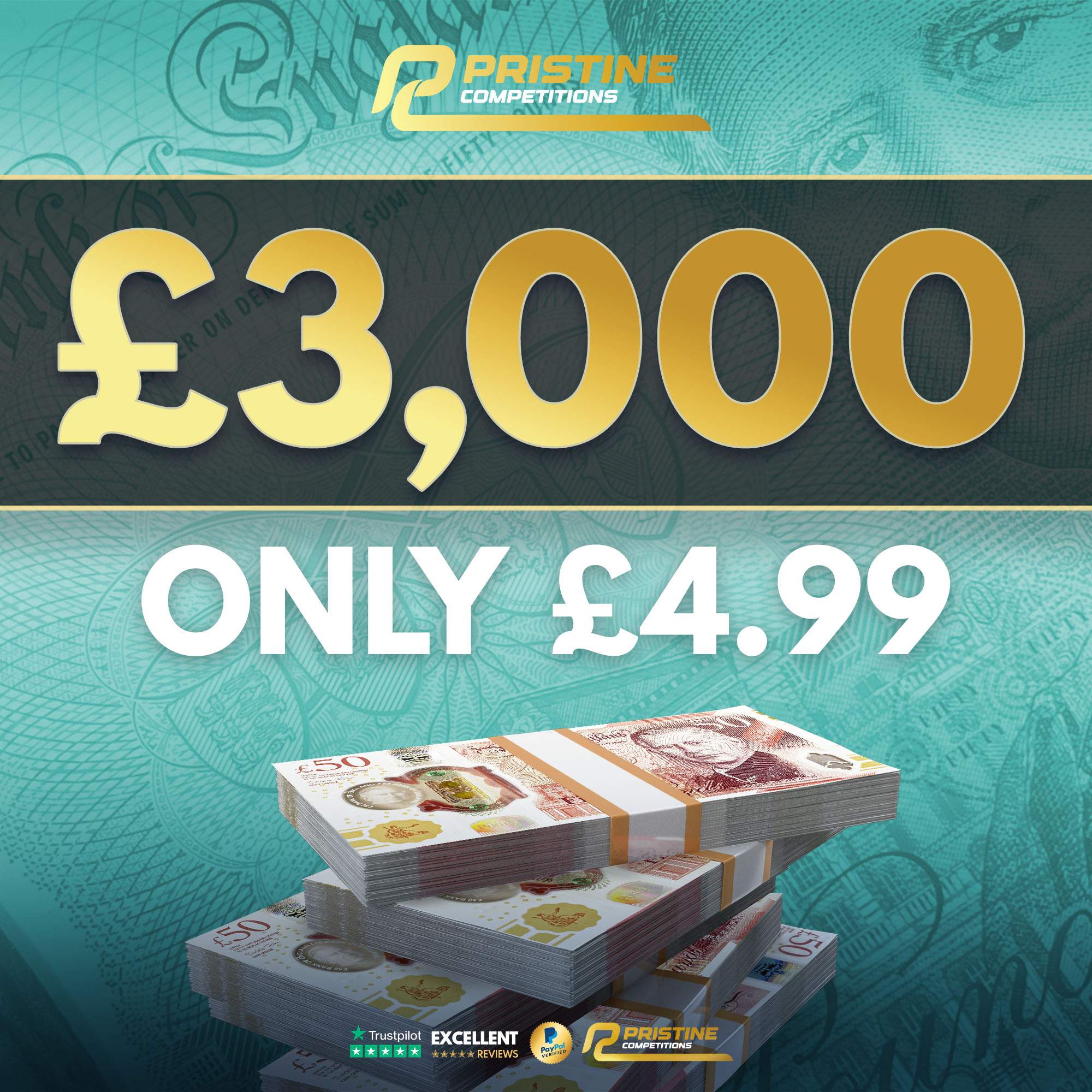 Tuesdays £3,000 for £4.99